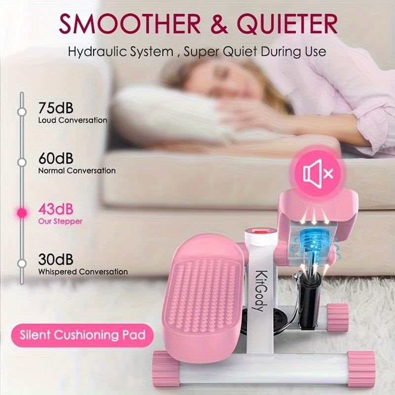 Mini Steppers For Exercise At Home - Stair Stepper Machine With Resistance Bands, 330 Lbs Capacity, And LCD Monitor - For Full Body Cardio And Walking - Suitable for Home Workouts - Perfect Gift for Fitness Enthusiasts