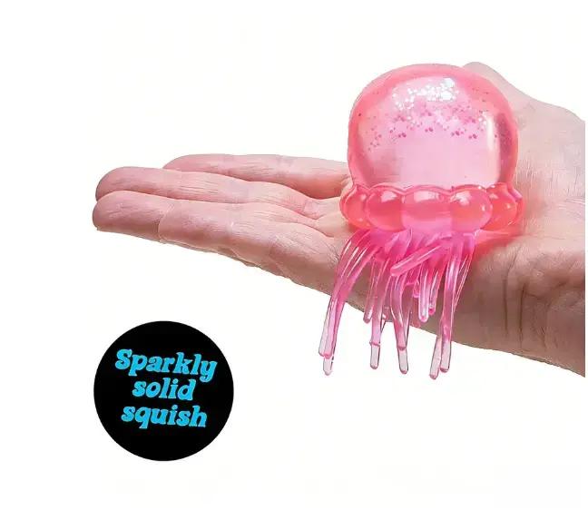 Needoh Jelly Squish - Soft Gel Filled Sensory Squeeze Toy, Stretchy Elastic Squishy Stress Relief Ball, Calming Anxiety Reducing Hand Fidget, Cute Relaxing Jelly Texture, Fun Portable Handheld Squeeze Toy Gift for All Ages