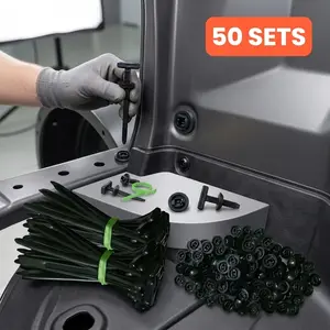 Professional Grade PA66 Heavy Duty Nylon Cable Tie Kit, 50kg Tensile Strength, Windproof Anti-Corrosion, -40°C~130°C Heat Resistant, 100Pcs Self-Locking Zip Ties for Car Home Industrial Wire Management & Daily Organization