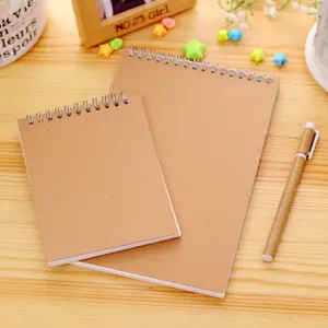 Kraft Paper Coil Notebook, Blank Sketchbook for Drawing and Doodling, Minimalist Draft Book, Ideal for Artists and Creatives