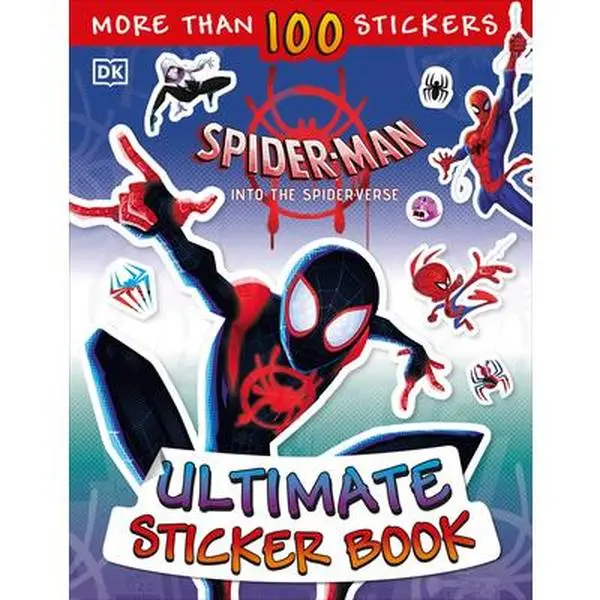 Sticker Book - Ultimate Marvel Spider-Man: Into the Spider-Verse English Paperback for Children by Shari Last, DK Publishing, Best Animated Motion Picture Winner, 100+ Stickers, 0.25 lbs, 10.8" h x 8.3" l x 0.2" w