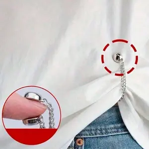 Adjustable Magnetic Pants Clips and Cuff Clips, Detachable Hem Buckle, Suitable for Pants and T-Shirts, Seamless Fastening Accessories, Belt Tightener