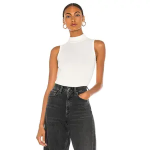 ALLSAINTS Raffi Rollneck Top in Chalk White
