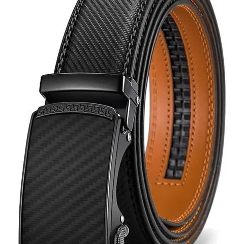 Men's Belt Leather Ratchet Belt, Casual Adjustable Belts Customizable Fit Effortless Style (35mm) Waist Belt Leather Belts Versatile Fashion Belt