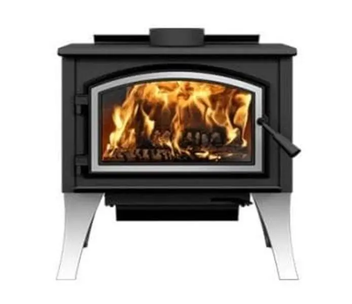 Es Gateway 1700 Freestanding Metallic Black Wood Burning Stove