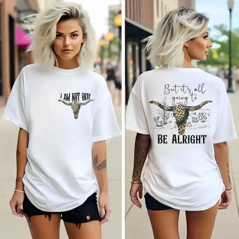 I'm Not Okay But It's All Gonna Be Alright T-Shirt, Unisex Graphic Tee, Summer Outfits, Country Music Top