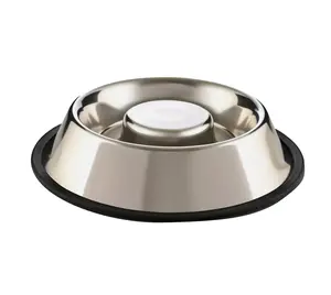 Slow Feeding Non-Skid Bowl – Anti-Gulp Pet Feeding Dish by Advance Pets Products