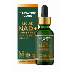 Bariatric Guru NAD+ Liquid Supplement, NAD Resveratrol Supplement for Women & Men, Nicotinamide Roboside with CoQ10, NMN, Quercetin for Anti-Aging, Brain, Cellular Energy, Health Wellness Supplement 2 FL Oz
