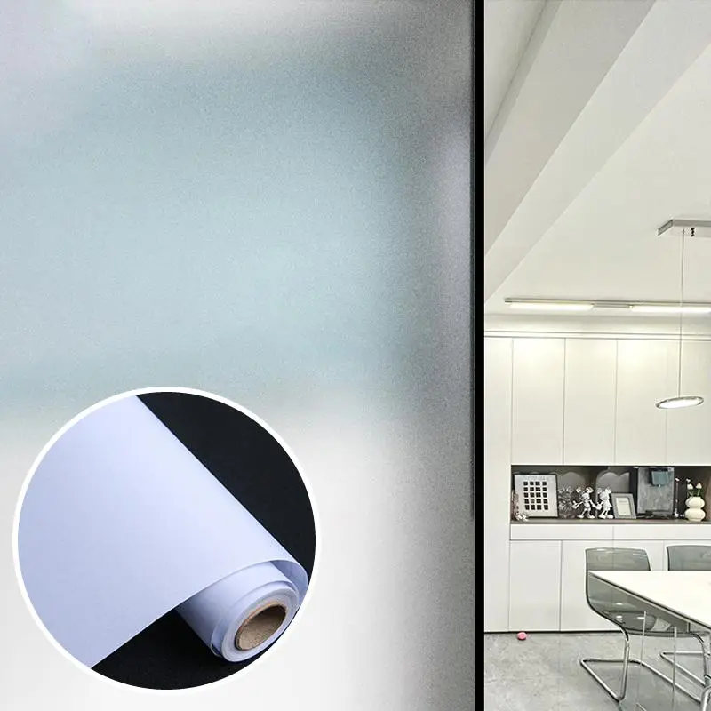 Frosted Glass Window Sticker, 1 Roll Self Adhesive Anti-static Window Film, Privacy Window Sticker for Home Living Room Bedroom Bathroom