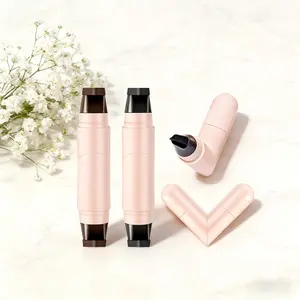 Rotating eyeliner stamp pen — dual-ended design with cat-eye stamp, quick color payoff, long-lasting smudge resistance, easily creates 3D wing lines, all-day wear without smudging; liquid eyeliner pen