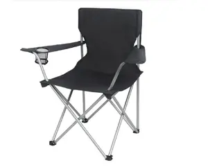 Ozark Trail Folding Camp Chair with Cup Holder – Lightweight, Portable Outdoor Chair for Camping, Tailgating & Sports – Black