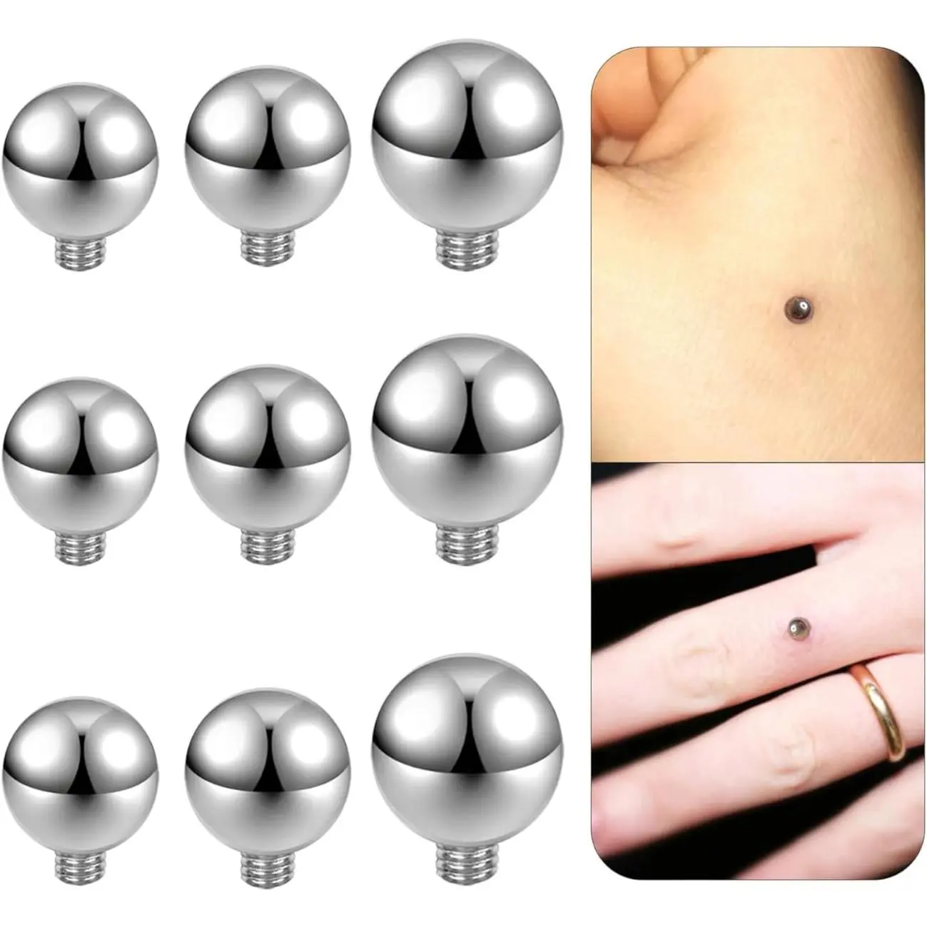 9Pcs-steel ball Tops-2.5/3/4mm