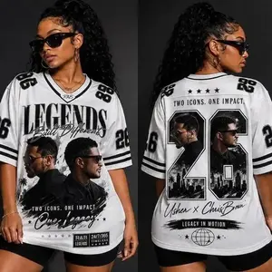 26 Legends Raymond & Brown Football Jersey Shirt – R&B Tour Hip Hop Graphic Tee, Unisex Streetwear Fan Gift Top
