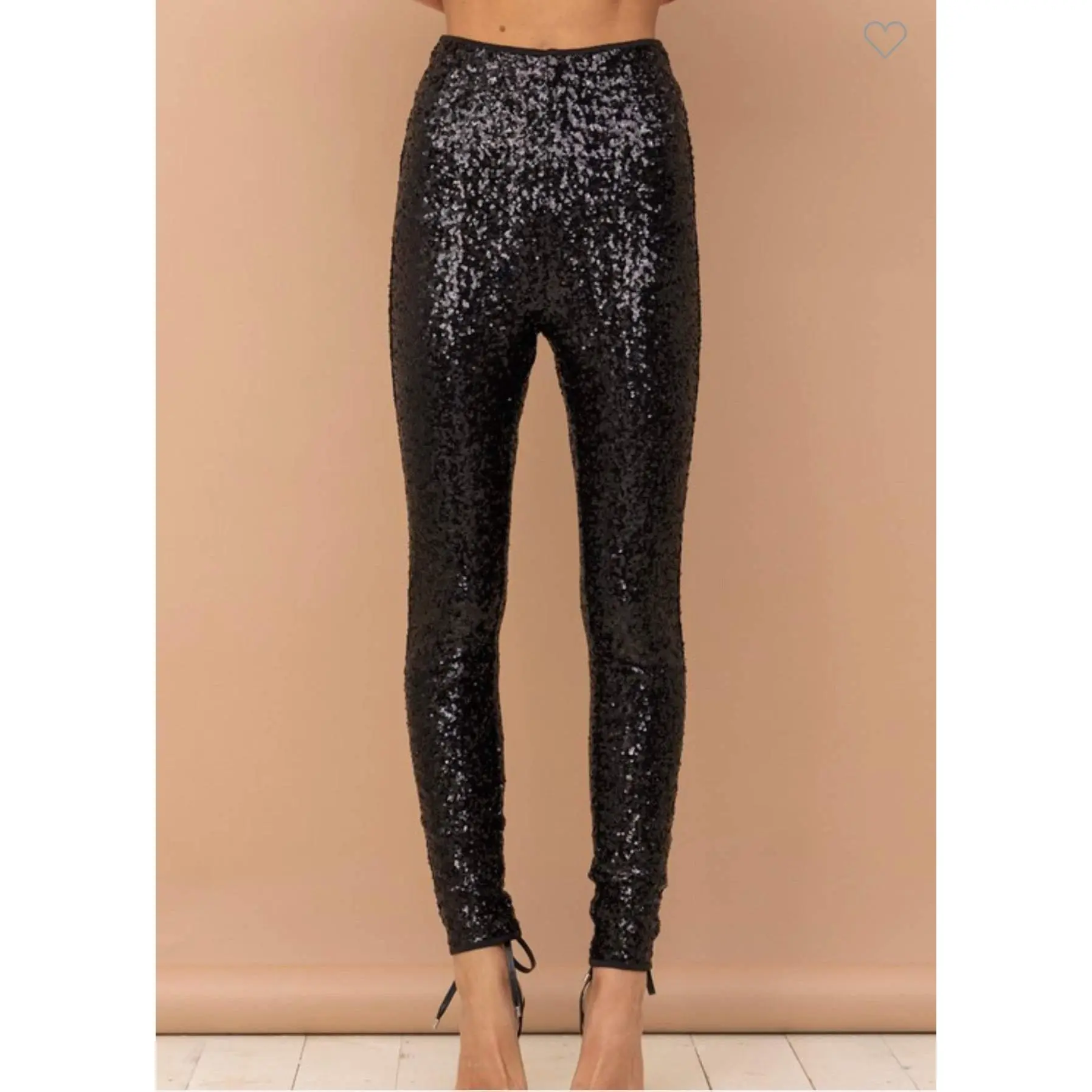 Aubrey - Black Sequin Leggings