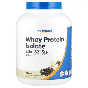 Nutricost Whey Protein Isolate, Vanilla, 5 lbs (2,268 g) Nutricost Whey Protein Isolate, Vanilla, 5 lbs (2,268 g)