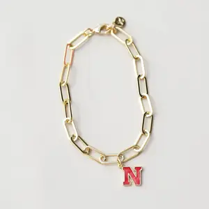 University of Nebraska Charm Bracelet