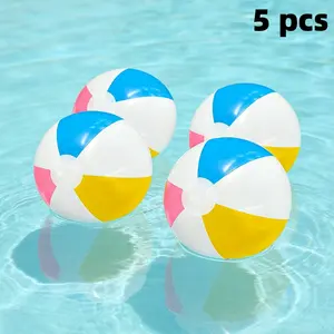 Transparent Inflatable Beach Ball Pool Game, 15.35 Inch Polka Dot Sandball, Summer Outdoor Water Toy & Decoration for Swimming Pool Parties