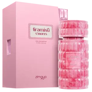 ZIMAYA TIRAMISU S'MORES EAU DE PARFUM 3.4 OZ FOR WOMEN with Marshmallow Nectarine Blossom Chocolate Bergamot Coffee Musk Almond Milk Vanilla Biscuit Amber Cream Sugar Caramel