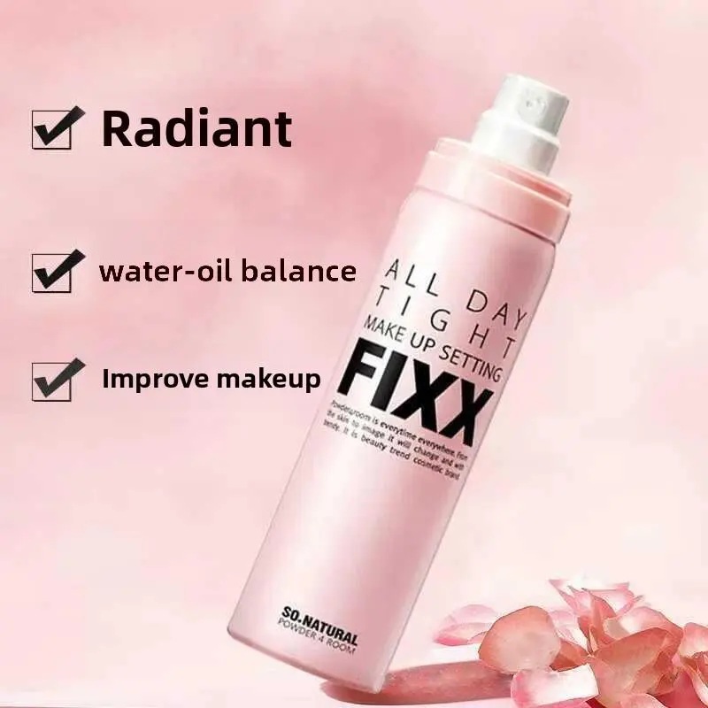 Korean Sonatural FIXX Setting Spray，Long Lasting Oil Control，Waterproof Sweatproof，Dewy Matte Finish，Anti-Makeup Melting
