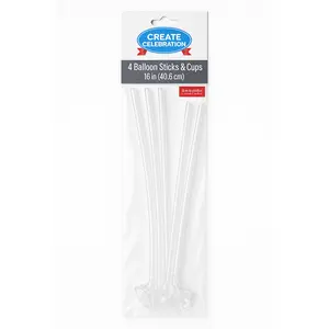 Balloon Cup and Stick Set - 4 Pack