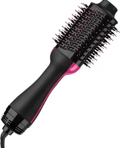 The One-Step Volumizer is a combination of a hair dryer and a styler. It features an improved motor, which helps to reduce frizz, enhance shine, and decrease heat damage. It serves as a salon style round brush for blowout.