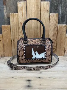 Cowhide & Tooled Leather MEDIUM Speedy Crossbody!