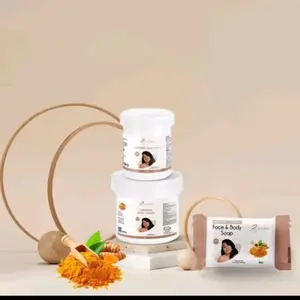 Turmeric Set Skin Repair Body Care - 20x Skin Care Products in Resealable Containers for Comfort and Cosmetics Use Daily Moisturizing Restore Sensitive Radiant Soothing Rubenianturmeric mini set