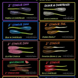 2” Stinger Shad Series Upper Deck Fishing 10PK