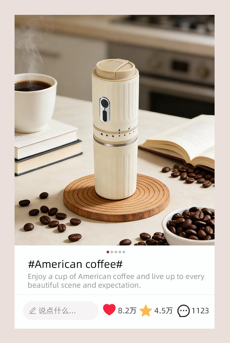 Portable Coffee Machine - Household Kitchen Appliance for Coffee and Tea Brewing