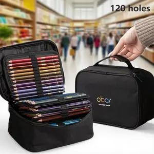 120-Hole Pencil Organizer Bag, Durable Storage Solution for Art Supplies, Art Materials & School Essentials, Perfect for Artists & Students