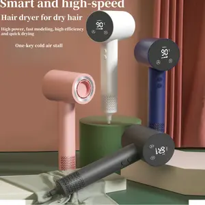 Ultra-Fast 1500W Quick Dry Hair Dryer with Negative Ions - 110,000RPM Brushless Motor, Low Noise & Thermal Damage Protection, Includes Magnetic Nozzle Available in White, Pink, Blue blowoutdryerbrush hair dryer thermal brush blow dryer