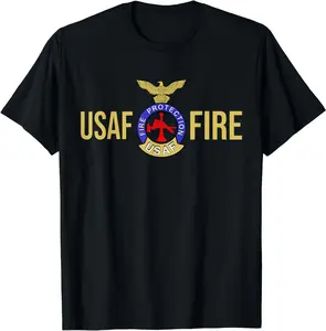 Usaf Fire Usaf Fire Protection US Air Force Rescue T-Shirt