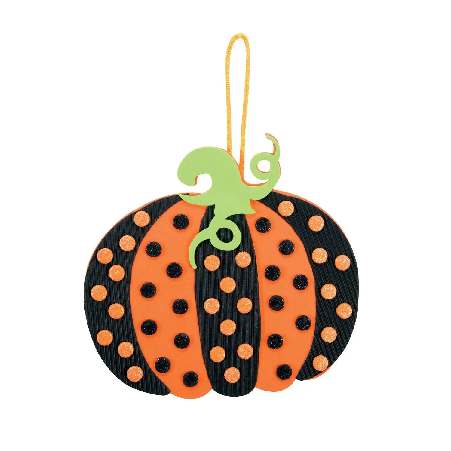 POLKA DOT PUMPKIN ORNAMENT CK- 12, 12 pieces