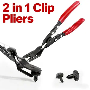 2 in 1 Panel Clip Pliers,Easily Removes Trim and Upholstery Clips And Fasteners Prevents,Clip Removal Plier,Damage to Trim and