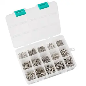 300 Piece Tibetan Style Alloy Dreadlock Beads Small and Medium Dreadlocks, Sisterlocks, Microlocks w/ Storage Case