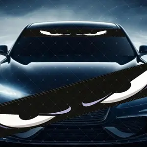 Funny Comic Eye Car Windshield Sticker, Universal Car Sticker, Decorative Vinyl Decal, Multipurpose Car Decal, Scratch Cover Waterproof UV Protection, Suitable for All Cars