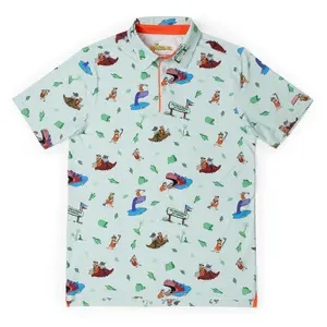 The Flintstones “Loyal Order of Dinosaurs' Tourney” All-Day Polo Shirt – Retro Cartoon Graphic Polo, Breathable Casual Golf Shirt, Vintage Summer Streetwear Top for Men & Women
