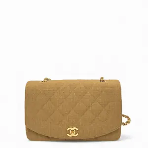 Pre-owned CHANEL Leather Shoulder Bags Shoulder Bag Denim Brown (j46ch)