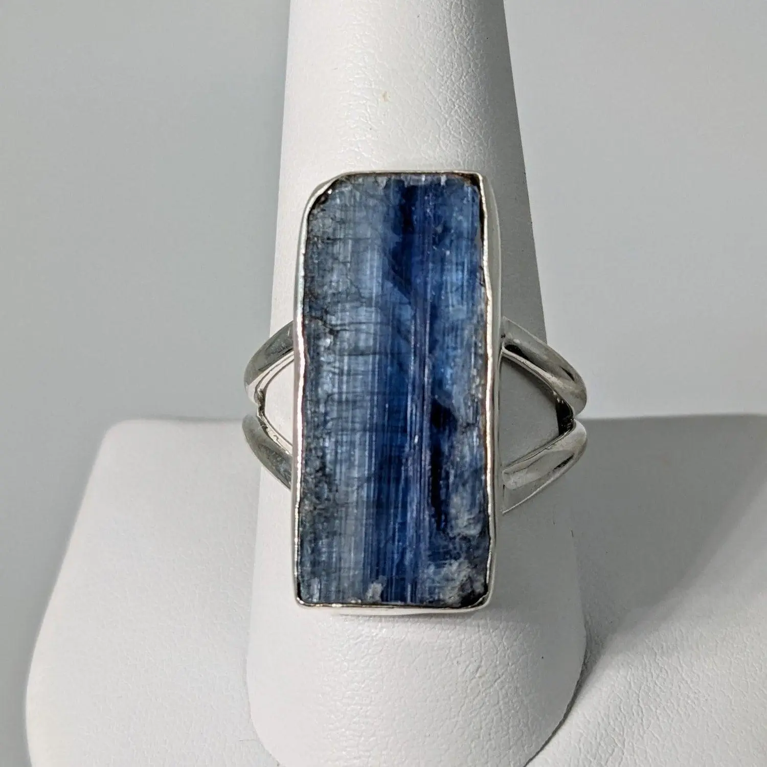 Rough Kyanite Blade Sterling Silver Ring #SK8326