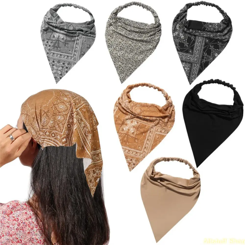 6pcs Hair Bandana for Women Hair Scarf Headband Bandana Double Layer Triangle Head Kerchief Boho Hair Band,summerwins Boho Style Shawl tiktokshopbacktoschool