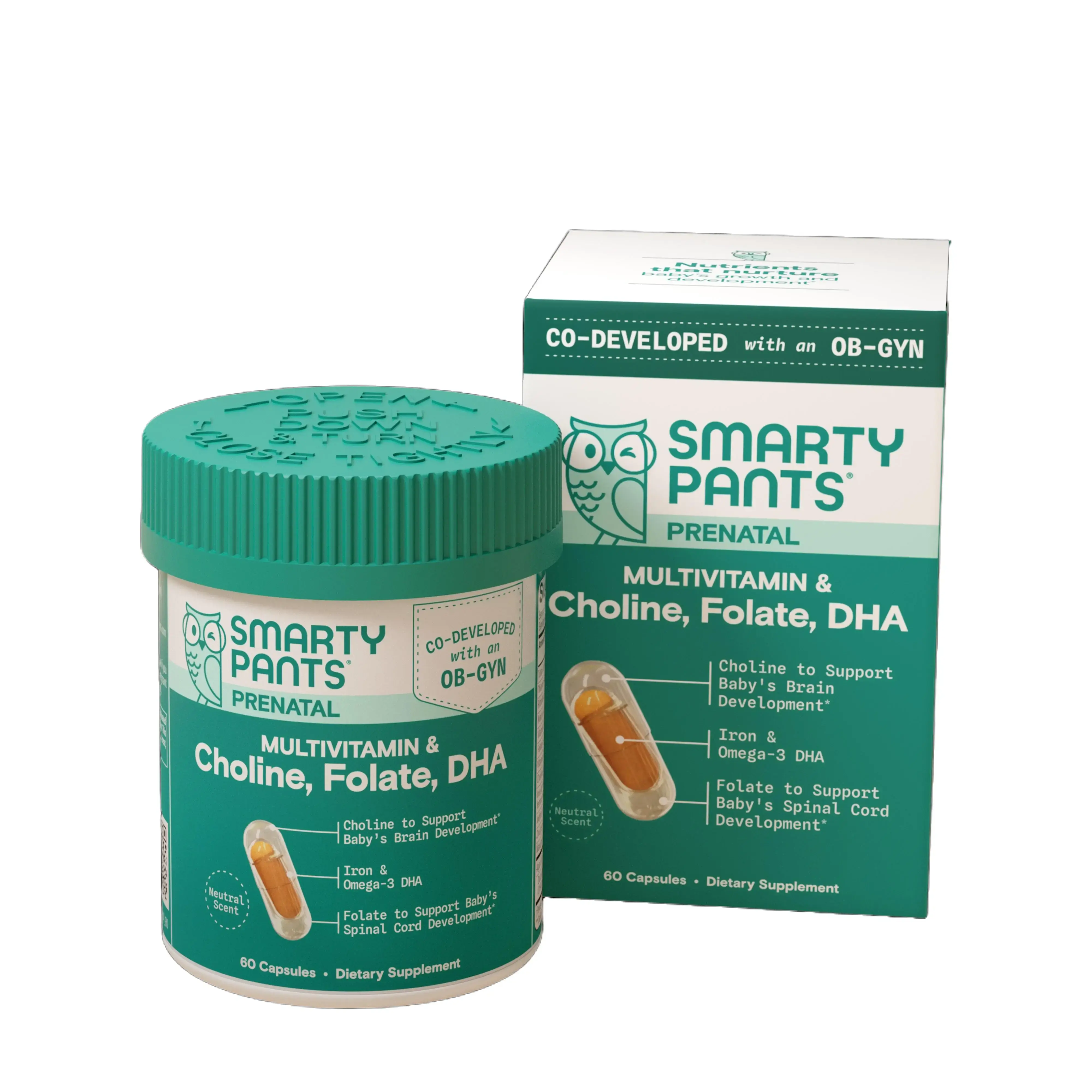 SmartyPants Prenatal Plus Multivitamin Capsules, 60 Count SmartyPants Prenatal Plus Multivitamin Capsules, 60 Count