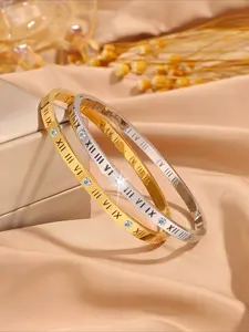 Luxurious Elegant Stainless Steel Roman Numeral Bracelets, Perfect for Daily Commute, Ideal Gift for Yourself or Friends