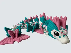 3D Printed Articulating Baby Koi Fish Dragon – Fantasy Display Collectible