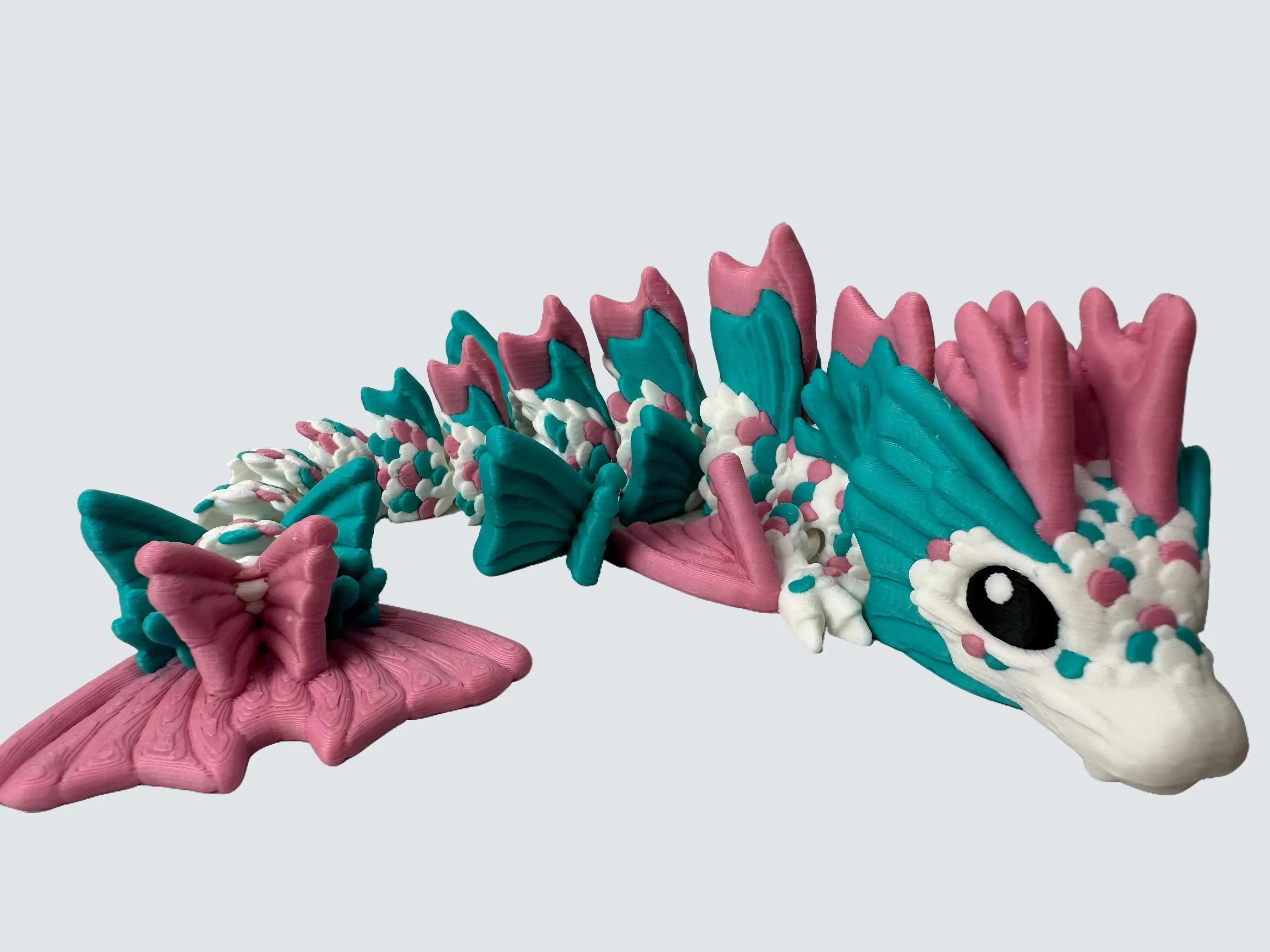 3D Printed Articulating Baby Koi Fish Dragon – Fantasy Display Collectible
