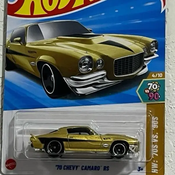 Gold 1970 Chevy Camaro RS diecast car 1:64 scale