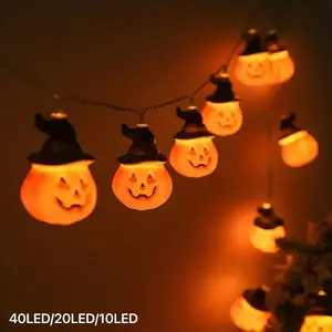 Halloween Pumpkin Design Hanging Light, Battery Powered LED String Light, Decorative Light for Home Party Garden, Ornaments