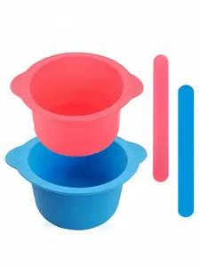 LMMAKE 1Pc Wax Pot Liner,Silicone Wax Warmer Liner with 1 Pc Wax Sticks, Non-Stick Wax Pot Silicone Bowl Replacement,Reusable Wax Melt Liners Wax Warmer Liner Bowl for Hair Removal