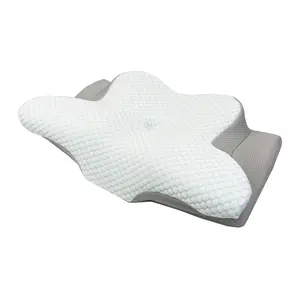 Dream Plush Memory Foam Ergonomic Pillow with Cooling Cover for Side, Stomach and Back Sleepers