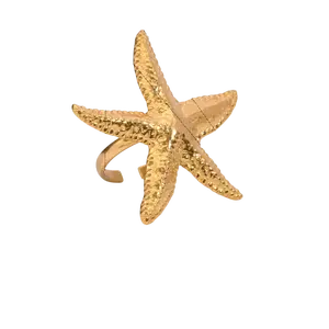 18K Star Fish Statement Open Ring