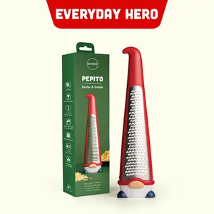 OTOTO Pepito Gnome Grater & Zester - Cute & Quirky Handheld Grater | Ergonomic Easy-Grip Design | Perfect Unique Gift for Home Cooks & Foodies | TikTok Must-Have | Funky Kitchen Supplies | Kitchen Accessories